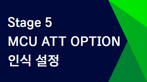 Stage 5 MCU ATT Option 인식 설정